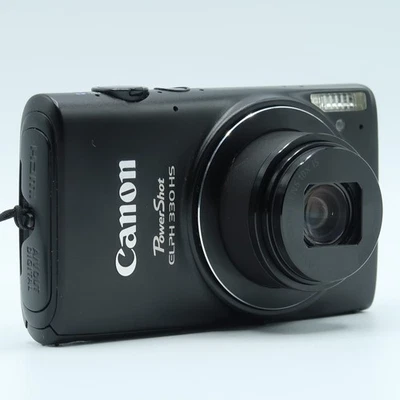 Canon PowerShot ELPH 330 HS IXUS 255 Compact Digital Camera Black Tested - Image 1 of 4