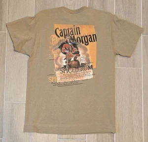 T-Shirt Captain Morgan Adulto Taglia Media Tan Spiced Rum Logo Fruit Of The Loom - Foto 1 di 6