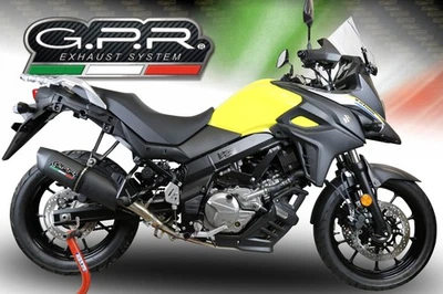 Scarico GPR Suzuki V-Strom Dl 650 2017/2020 e4 Furore Evo4 Nero Omologato - Immagine 1 di 4