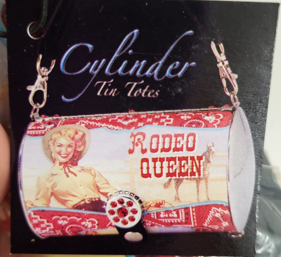 РОДЕО королева COWGIRL цилиндр олова сумка с короткими ручками женщин дам Дамская сумка сумочка новый - Изображение 1 из 4