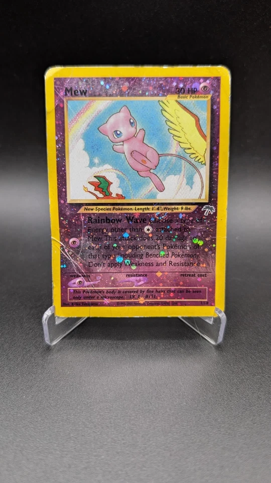 Mew 2001 Pokemon Southern Islands Promo Reverse Holo Card 1/18 LP - Image 1 of 2