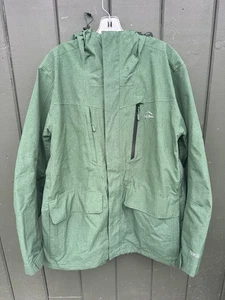 Chaqueta con Capucha Impermeable LL Bean Tek O2 Verde Para Hombre Grande  - Imagen 1 de 4