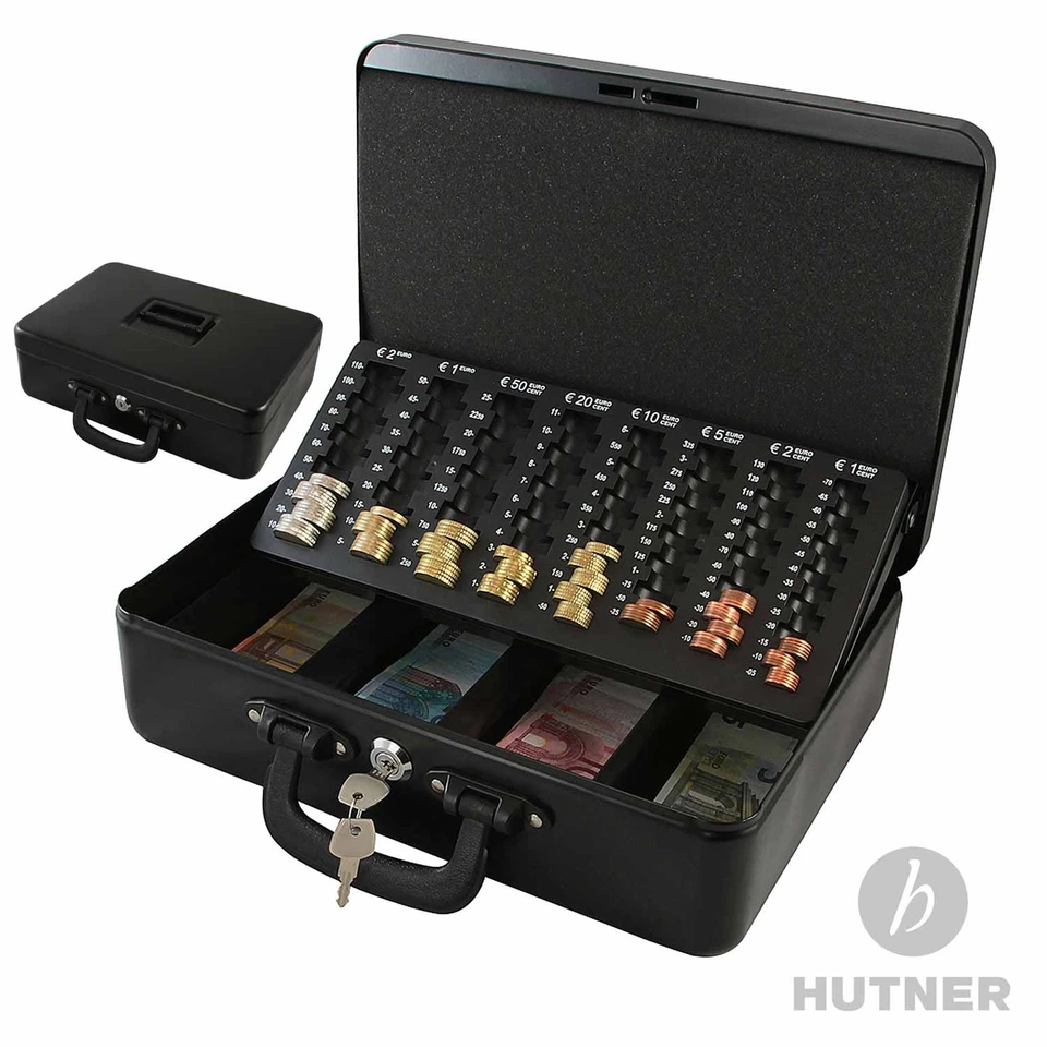 HUTNER PROFI 37 Geldkassette Münzsortierer Geldkasse Zählbrett