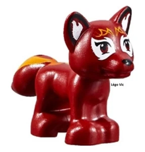 Lego 19532pb01 Fox Dark Red Renard du Elves 41176 41074 MOC new A7 - Foto 1 di 1