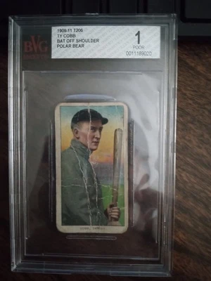 Oso polar Ty Cobb 1909-11 T206 en muy buen estado 1 (pero muy bonito) Foto 1 de 4