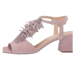 Cordani Nash Blush Suede Sandals SZ 8 (EU 38.5) Made in Italy Fringe Dusty Pink - Picture 1 of 13