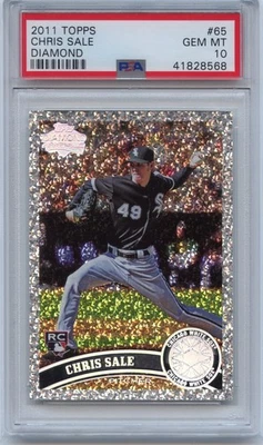 2011 Topps Chris Sale RC Diamond Anniversary Rookie #65 White Sox/Braves PSA 10 - Image 1 of 4