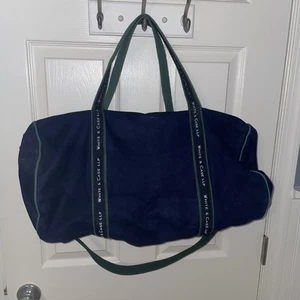 Bolso de Lona Scarborough & Tweed Blanco y Estuche LLP Azul Verde Banquero - Imagen 1 de 12