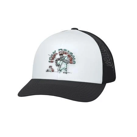 Sombrero de camionero de espuma HUK Fletch N' Bones para hombre - negro Foto 1 de 1