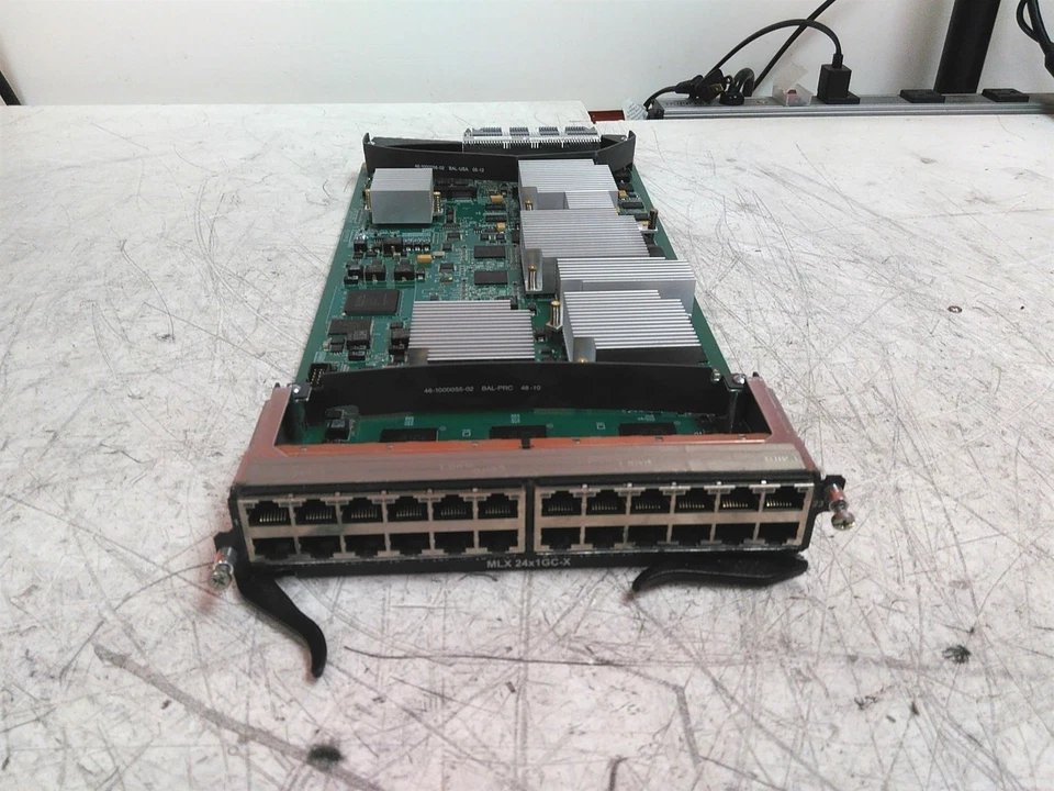 Power Tested Only Brocade MLX 24x1GC-X 24 Port 1 Gigabit Module AS-IS  - Image 1 of 4