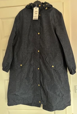 JOULES Holkham Navy Tonal Waterproof Packable Raincoat UK20 BNWT RRP £75 - Image 1 of 4