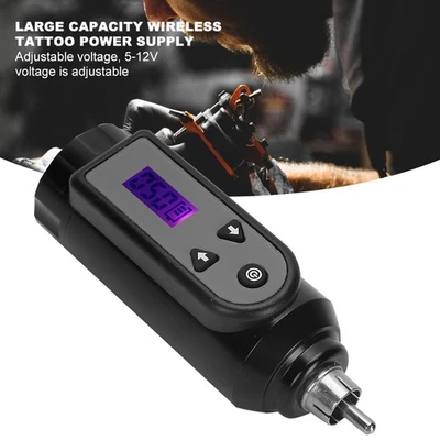 AS THE DISCRIPTION SHOWN Wireless Tattoo Power Supply LCD Display Large Capacity Tattoo Machine
