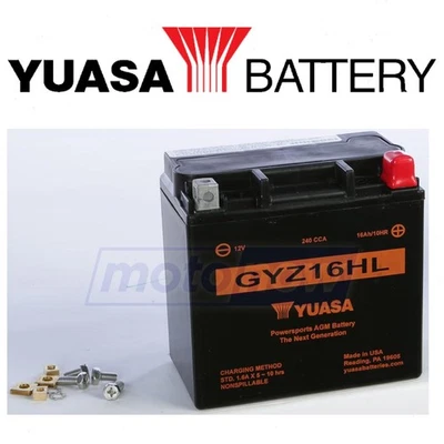 Yuasa GYZ Series Battery for 2005-2010 Harley Davidson XL883L Sportster 883 ac Foto 1 de 4