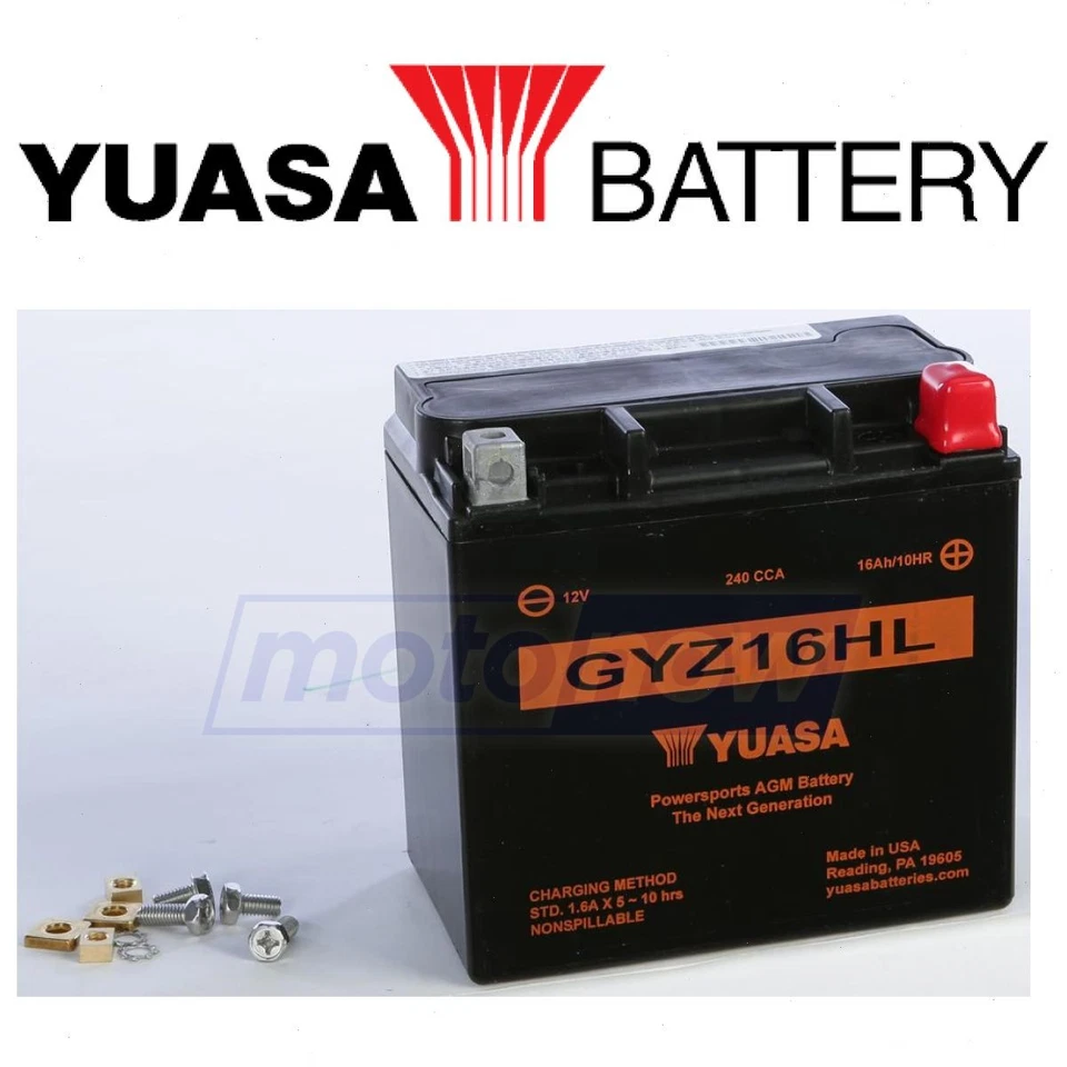 Yuasa GYZ Series Battery for 2005-2010 Harley Davidson XL883L Sportster 883 ac - Imagem 1 de 4