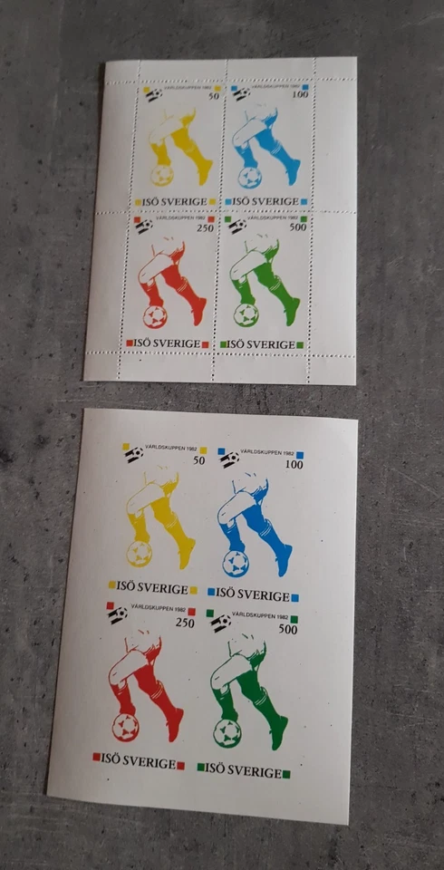 ISO SVERIGE -FÚTBOL- 2 M/HOJAS IMPERFORADAS Y PERFORADAS MNH. Foto 1 de 1