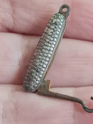 silver victorian button hook charm gorgeous - Image 1 of 2