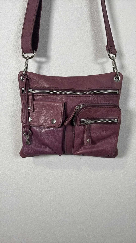 Bolso Bandolera Bolso Mensajero FOSSIL Sutter Ciruela Guijarro Cuero Foto 1 de 4