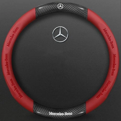 Cubierta Volante Universal Para Mercedes-Benz Rojo Redondo 15" Accesorios Coche Foto 1 de 3