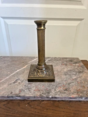 Ancien Bougeoir Chandelier Colonne Empire - Photo 1/4