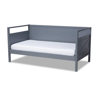 Baxton Studio Cintia Grey Wood Twin Size Daybed Foto 1 de 4