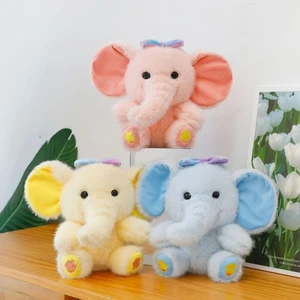 Gray Cartoon Elephant Plush Toys Kawaii Animal Stuffed Toys  Baby Room - Picture 1 of 13