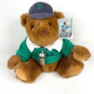 Orsacchiotto allenatore rugby Lands' End 1991 vintage - Foto 1 di 11