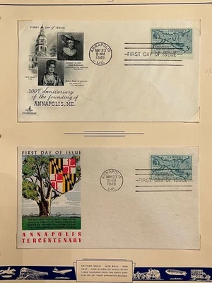 1949 3c Annapolis Tercentenary Stamp #984 First Day Covers (2) - Image 1 of 3
