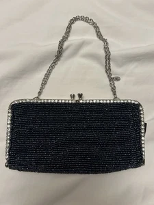Clara Kasavina  handmade evening bag clutch Navy Blue - Picture 1 of 7