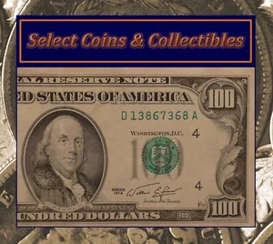 1974 (D) $100 One Hundred Dollar Bill Federal Reserve Note Cleveland Currency - Picture 1 of 5