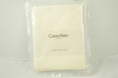 Rare Calvin Klein Mykonos Geometric Circles Jacquard 1 Sham Ecru Ivory Greek New - Image 1 of 4