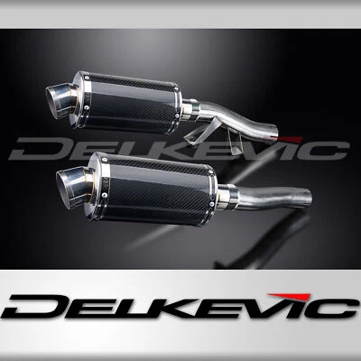 Kit silenciador de escape de carbono ovalado Kawasaki Concours ZG1000 1986-2006 Slip On 9" Foto 1 de 4