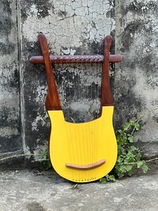 Old World 10 String Lyre Harp Premium Quality Lyre Harp With Key And Strings Set - Picture 1 of 6