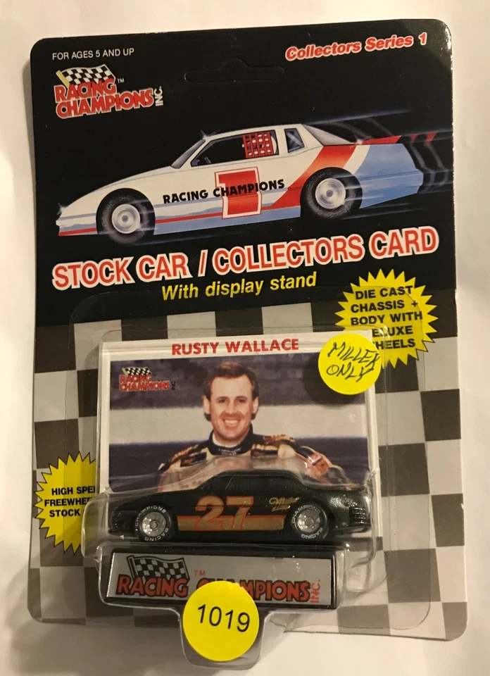1989 #27 RUSTY WALLACE SERIES 1 - PNEU PLÁSTICO - MILLER ONLY #1019             - Imagem 1 de 2