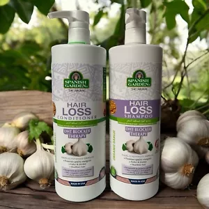 Spanish Garden The Original DHT BLOCK THERAPY HAIR LOSS GARLIC/GINKO SHAMPOO - Picture 1 of 24