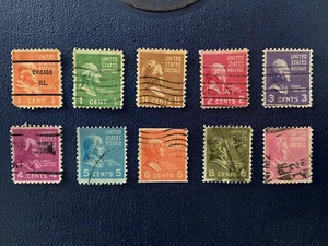 Serie di Francobolli U.S.A, da 1/2 Cent a 9 Cent - Foto 1 di 5