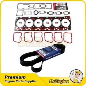 Head Gasket Set EPDM Serpentine Belt Fit 1998 Dodge Ram 2500 3500 5.9L DIESEL - Picture 1 of 9