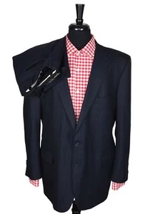 Tom James Men Size 46R Multicolor Wool Two Piece Suit Pleated Pant Size 38x29.5 - Picture 1 of 12