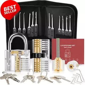 Premium 36-Piece Lock Pick Set Advanced Lockpicking Kit 4 Training Padlocks - Picture 1 of 12