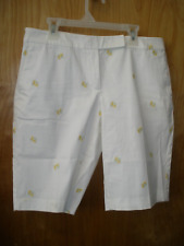 WOMAN'S TALBOTS PETITE 6 6P WHITE WITH LEMONS  POCKETS IN FRONT & BACK