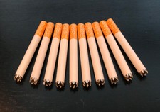 10x Metal Horned Tip One Hitter dugout Pipe Cigarette Bat Large 3"