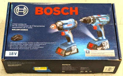 NEW BOSCH 18V  Drill & Impact Combo Kit - GXL18V-232B22- F. Ship - Image 1 of 4