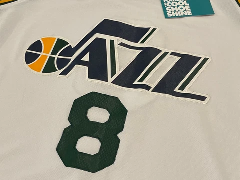 VINTAGE OG ADIDAS NBA AUTHENTICS DERON WILLIAMS UTAH JAZZ JERSEY WHITE LARGE + 2 Cover