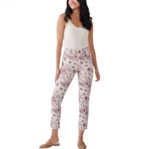 DL1961 Mara Ankle High-Rise Instasculpt Straight Leg Floral Print Jeans Size: 23 - Picture 1 of 11