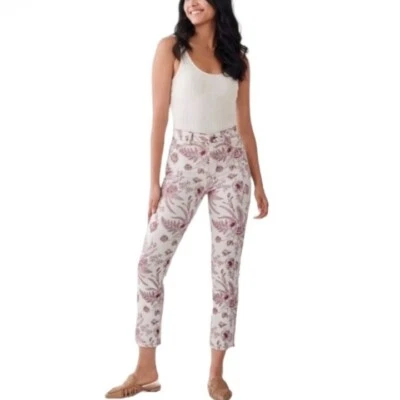 Jeans DL1961 Mara tornozelo cintura alta Instasculpt perna reta estampa floral tamanho: 23 - Imagem 1 de 4