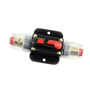 Interruptor de circuito de audio estéreo para automóvil Audio Studio 100 AMP 100A fusible en línea 12-32 V 1 pieza - Imagen 1 de 4