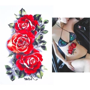 Temporäres Tattoo Rosen Design Klebetattoo - Bild 1 von 3