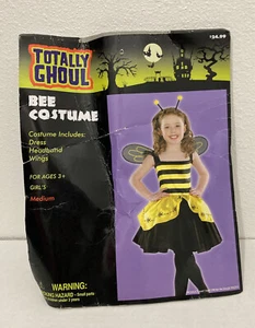 Totally Ghoul Brand Girls Bumble Bee Costume With Wings Headband Size Medium - Picture 1 of 6