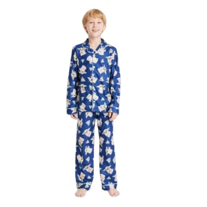 Boys Star Wars The Mandalorian The Child 2pc Coat Pajama Set Blue Size XS - Picture 1 of 3