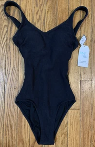 Time And Tru Damen NEU XS 0-2 schwarz Einteiler volle Abdeckung Badeanzug Neu mit Etikett 000 - Bild 1 von 4