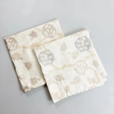 Fundas de almohada ETHAN ALLEN seda botánica Ikat Euro 26x26 ropa de cama de lujo Foto 1 de 4